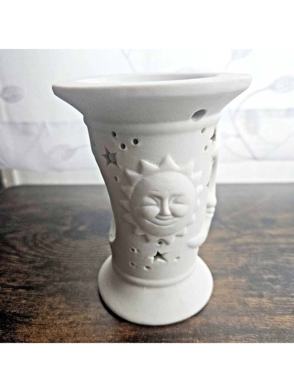 Vintage Celestial Sun and Moon Wax Warmer Tealight Holder